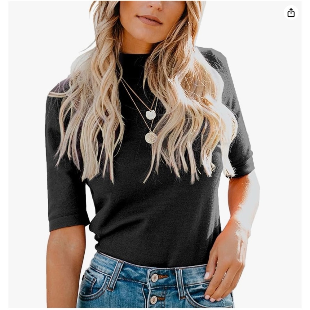 Women's Mock Turtle Neck Top, size medium